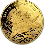 UK 500 Pounds Year of the Dog 2018 YEAR OF THE DOG 2018 coin reverse UK 500 Pounds Year of the Dog 2018 YEAR OF THE DOG 2018 coin reverse