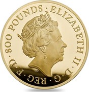 UK 800 Pounds Britannia 2017 Proof 800 POUNDS ELIZABETH II D G REG F D J.C coin obverse