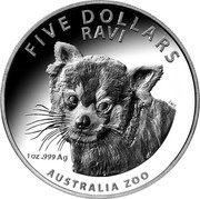 Australia Five Dollars Ravi 2018 High Relief Proof FIVE DOLLARS RAVI 1 OZ .999 AG AUSTRALIA ZOO SMS coin reverse Australia Five Dollars Ravi 2018 High Relief Proof FIVE DOLLARS RAVI 1 OZ .999 AG AUSTRALIA ZOO SMS coin reverse