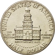USA Half Dollar Bicentennial 1976 S KM# 205a UNITED STATES OF AMERICA HALF DOLLAR 200 YEARS OF FREEDOM INDEPENDENCE HALL E PLURIBUS UNUM coin reverse USA Half Dollar Bicentennial 1976 S KM# 205a UNITED STATES OF AMERICA HALF DOLLAR 200 YEARS OF FREEDOM INDEPENDENCE HALL E PLURIBUS UNUM coin reverse