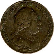 UK Half Penny Warwickshire - Wilkinson 1790  JOHN WILKINSON IRON MASTER. coin obverse UK Half Penny Warwickshire - Wilkinson 1790  JOHN WILKINSON IRON MASTER. coin obverse