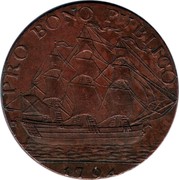 UK Half Penny (Yorkshire - Hull / Arms - Ship) PRO BONO PUBLICO 1794 coin reverse