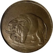 USA Halfpenny 1664 KM# Tn2 Elephant Tokens - coin obverse USA Halfpenny 1664 KM# Tn2 Elephant Tokens - coin obverse