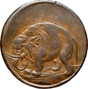 USA Halfpenny 1694 KM# Tn8.1 Elephant Tokens - coin obverse USA Halfpenny 1694 KM# Tn8.1 Elephant Tokens - coin obverse