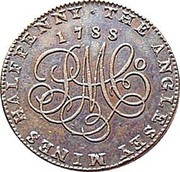 UK Halfpenny (Anglesey - Parys Mines Company / Druid Series) THE ANGLESEY MINES HALFPENNY ∙ 1788 P M CO coin reverse UK Halfpenny (Anglesey - Parys Mines Company / Druid Series) THE ANGLESEY MINES HALFPENNY ∙ 1788 P M CO coin reverse