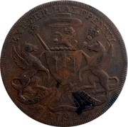 UK Halfpenny (Devonshire - Exeter / S. Kingdon) EXETER HALFPENNY. 1792 coin reverse UK Halfpenny (Devonshire - Exeter / S. Kingdon) EXETER HALFPENNY. 1792 coin reverse