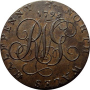 UK Halfpenny Druid 1793  NORTH WALES HALFPENNY 1793 coin reverse UK Halfpenny Druid 1793  NORTH WALES HALFPENNY 1793 coin reverse
