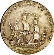 UK Halfpenny (Kent - Deal) THE GUARD & GLORY OF G'BRITAIN coin obverse