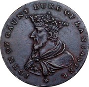 UK Halfpenny (Lancashire - Liverpool / Duke of Lancaster) JOHN OF GÄUNT DUKE OF LANCASTER coin reverse UK Halfpenny (Lancashire - Liverpool / Duke of Lancaster) JOHN OF GÄUNT DUKE OF LANCASTER coin reverse