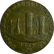 UK Halfpenny Lincolnshire - Wainfleet 1793  FOUNDED BY WILLIAM WAYNEFLETE 1459 coin obverse UK Halfpenny Lincolnshire - Wainfleet 1793  FOUNDED BY WILLIAM WAYNEFLETE 1459 coin obverse