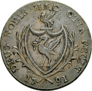 UK Halfpenny (Liverpool / Sailing Ship) DEUS NOBIS HÆC OTIA FECIT. 1791 coin reverse UK Halfpenny (Liverpool / Sailing Ship) DEUS NOBIS HÆC OTIA FECIT. 1791 coin reverse