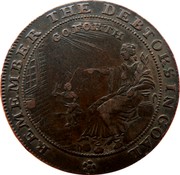 UK Halfpenny Somerset - Bath / John Howard ND (1794)  REMEMBER THE DEBTORS IN GOAL * GO FORTH coin reverse