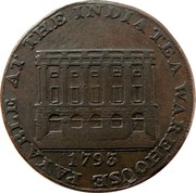 UK Halfpenny (Somerset - Bristol / Hawkins Bird) PAYABLE AT THE INDIA TEA WAREHOUSE 1793 coin reverse UK Halfpenny (Somerset - Bristol / Hawkins Bird) PAYABLE AT THE INDIA TEA WAREHOUSE 1793 coin reverse