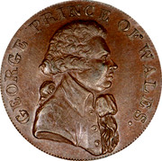 UK Halfpenny Sussex - Brighton 1794  GEORGE PRINCE OF WALES coin obverse UK Halfpenny Sussex - Brighton 1794  GEORGE PRINCE OF WALES coin obverse