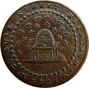 UK Halfpenny (Warwickshire - Birmingham / Donald & Co) NO 29 BULL STREET BIRMINGHAM 1792 coin reverse UK Halfpenny (Warwickshire - Birmingham / Donald & Co) NO 29 BULL STREET BIRMINGHAM 1792 coin reverse