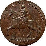 UK Halfpenny (Warwickshire - Lady Godiva) PRO BONO PUBLICO 1793 coin obverse UK Halfpenny (Warwickshire - Lady Godiva) PRO BONO PUBLICO 1793 coin obverse