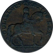UK Halfpenny (Yorkshire - Hull) WILLIAM TERTIUS REX MDCLXXXIX coin obverse UK Halfpenny (Yorkshire - Hull) WILLIAM TERTIUS REX MDCLXXXIX coin obverse