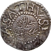 USA III Pence Oak Tree 1652 KM# 8 MASATHVSETS coin obverse USA III Pence Oak Tree 1652 KM# 8 MASATHVSETS coin obverse