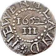 USA III Pence Oak Tree 1652 KM# 8 NEW ENGLAND III coin reverse USA III Pence Oak Tree 1652 KM# 8 NEW ENGLAND III coin reverse
