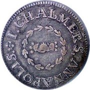 USA One Shilling Chalmers - Short Worm 1783 KM# Tn47.2 I. CHALMER, ANNAPOLIS. coin obverse USA One Shilling Chalmers - Short Worm 1783 KM# Tn47.2 I. CHALMER, ANNAPOLIS. coin obverse