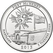 USA Quarter Dollar Fort McHenry National Monument and Historic Shrine 2013 S KM# 545a FORT MCHENRY MARYLAND E PLURIBUS UNUM coin reverse USA Quarter Dollar Fort McHenry National Monument and Historic Shrine 2013 S KM# 545a FORT MCHENRY MARYLAND E PLURIBUS UNUM coin reverse