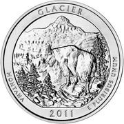 USA Quarter Dollar Glacier National Park 2011 KM# 514 GLACIER MONTANA E PLURIBUS UNUM 2011 coin reverse USA Quarter Dollar Glacier National Park 2011 KM# 514 GLACIER MONTANA E PLURIBUS UNUM 2011 coin reverse