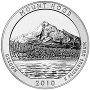 USA Quarter Dollar Mount Hood National Park 2010 KM# 493 MOUNT HOOD OREGON 2010 E PLURIBUS UNUM coin reverse USA Quarter Dollar Mount Hood National Park 2010 KM# 493 MOUNT HOOD OREGON 2010 E PLURIBUS UNUM coin reverse