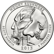 USA Quarter Dollar Mount Rushmore National Memorial 2013 S Proof KM# 546a MOUNT RUSHMORE SOUTH DAKOTA 2013 E PLURIBUS UNUM coin reverse USA Quarter Dollar Mount Rushmore National Memorial 2013 S Proof KM# 546a MOUNT RUSHMORE SOUTH DAKOTA 2013 E PLURIBUS UNUM coin reverse
