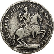USA Real Val 24 1688 KM# Tn6 American Plantations IACOBVS II DGMAG BRI FRAN ET HIB REX coin obverse USA Real Val 24 1688 KM# Tn6 American Plantations IACOBVS II DGMAG BRI FRAN ET HIB REX coin obverse