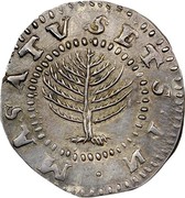 USA Shilling Pine Tree 1652 KM# 15 ∙ MASATHVSETS ∙ IN ∙ coin obverse USA Shilling Pine Tree 1652 KM# 15 ∙ MASATHVSETS ∙ IN ∙ coin obverse