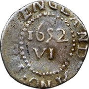 USA VI Pence 1652 KM# 13 Pine Tree ∙ ANO ∙ NEW ENGLAND ∙ XI coin reverse USA VI Pence 1652 KM# 13 Pine Tree ∙ ANO ∙ NEW ENGLAND ∙ XI coin reverse