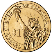 USA $1 Abraham Lincoln 2010 P KM# 478 UNITED STATES OF AMERICA $1 coin reverse USA $1 Abraham Lincoln 2010 P KM# 478 UNITED STATES OF AMERICA $1 coin reverse