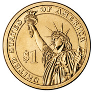 USA $1 Millard Fillmore 2010 P KM# 475 UNITED STATES OF AMERICA $1 coin reverse USA $1 Millard Fillmore 2010 P KM# 475 UNITED STATES OF AMERICA $1 coin reverse