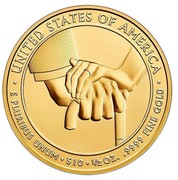 USA $10 Edith Wilson 2013 W KM# 565 ∙ UNITED STATES OF AMERICA ∙ E PLURIBUS UNUM ∙ $10 ∙ 1/2 OZ. .9999 FINE GOLD coin reverse USA $10 Edith Wilson 2013 W KM# 565 ∙ UNITED STATES OF AMERICA ∙ E PLURIBUS UNUM ∙ $10 ∙ 1/2 OZ. .9999 FINE GOLD coin reverse