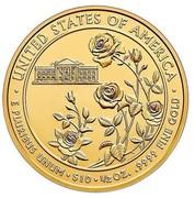 USA $10 Ellen Wilson 2013 W KM# 564 ∙ UNITED STATES OF AMERICA ∙ E PLURIBUS UNUM ∙ $10 ∙ 1/2 OZ. .9999 FINE GOLD coin reverse USA $10 Ellen Wilson 2013 W KM# 564 ∙ UNITED STATES OF AMERICA ∙ E PLURIBUS UNUM ∙ $10 ∙ 1/2 OZ. .9999 FINE GOLD coin reverse