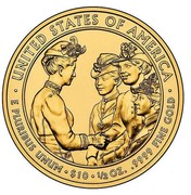 USA $10 Frances Cleveland - First Term 2012 W KM# 533 ∙ UNITED STATES OF AMERICA ∙ E PLURIBUS UNUM ∙ $10 ∙ 1/2 OZ. .9999 FINE GOLD coin reverse USA $10 Frances Cleveland - First Term 2012 W KM# 533 ∙ UNITED STATES OF AMERICA ∙ E PLURIBUS UNUM ∙ $10 ∙ 1/2 OZ. .9999 FINE GOLD coin reverse