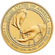 USA $10 Ida McKinley 2013 W KM# 561 ∙ UNITED STATES OF AMERICA ∙ E PLURIBUS UNUM ∙ $10 ∙ 1/2 OZ. .9999 FINE GOLD coin reverse USA $10 Ida McKinley 2013 W KM# 561 ∙ UNITED STATES OF AMERICA ∙ E PLURIBUS UNUM ∙ $10 ∙ 1/2 OZ. .9999 FINE GOLD coin reverse
