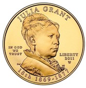 USA $10 Julia Grant 2011 W KM# 510 JULIA GRANT LIBERTY 2011 W 18th 1869 - 1877 IN GOD WE TRUST coin obverse USA $10 Julia Grant 2011 W KM# 510 JULIA GRANT LIBERTY 2011 W 18th 1869 - 1877 IN GOD WE TRUST coin obverse