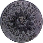 USA Cent Pointed Rays 1783 KM# EA6.1 NOVA CONSTELLATIO coin obverse USA Cent Pointed Rays 1783 KM# EA6.1 NOVA CONSTELLATIO coin obverse