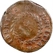 USA Cent 1786 KM# EA10 Nova Constellatio ∙ LIBERTAS ∙ JUSTITIA ∙ U.S ...5 coin reverse