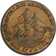 USA Cent 1795 Lettered edge KM# Tn72.5 Talbot, Allum and Lee Tokens * AT THE STORE OF TALBOT ALLUM & LEE NEW YORK. coin reverse USA Cent 1795 Lettered edge KM# Tn72.5 Talbot, Allum and Lee Tokens * AT THE STORE OF TALBOT ALLUM & LEE NEW YORK. coin reverse