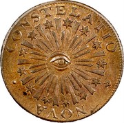 USA Cent Nova Constellatio 1783 KM# EA7 NOVA ∙ CONSTELATIO coin obverse USA Cent Nova Constellatio 1783 KM# EA7 NOVA ∙ CONSTELATIO coin obverse