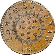 USA Confederatio 1785 KM# EA23 Confederatio ∙ CONFEDERATIO ∙ coin reverse USA Confederatio 1785 KM# EA23 Confederatio ∙ CONFEDERATIO ∙ coin reverse