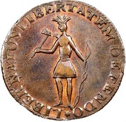 USA Copper 1787 KM# 6 Nova Eboracs LIBERNATUS LIBERTATEM DEFENDO coin obverse USA Copper 1787 KM# 6 Nova Eboracs LIBERNATUS LIBERTATEM DEFENDO coin obverse