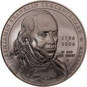 USA Dollar Benjamin Franklin - 300th birth Anniversary 2006 P KM# 388 BENJAMIN FRANKLIN TERCENTENARY LIBERTY IN GOD WE TRUST 1706-2006 P DE coin obverse USA Dollar Benjamin Franklin - 300th birth Anniversary 2006 P KM# 388 BENJAMIN FRANKLIN TERCENTENARY LIBERTY IN GOD WE TRUST 1706-2006 P DE coin obverse