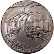USA Dollar John Marshall - 250th Birth Anniversary 2005 P KM# 375 UNITED STATES OF AMERICA ONE DOLLAR E PLURIBUS UNUM coin reverse USA Dollar John Marshall - 250th Birth Anniversary 2005 P KM# 375 UNITED STATES OF AMERICA ONE DOLLAR E PLURIBUS UNUM coin reverse