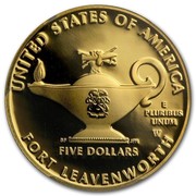 USA Five Dollars 5 Star Generals 2013 KM# 555 UNITED STATES OF AMERICA FORT LEAVENWORTH FIVE DOLLARS E PLURIBUS UNUM coin reverse USA Five Dollars 5 Star Generals 2013 KM# 555 UNITED STATES OF AMERICA FORT LEAVENWORTH FIVE DOLLARS E PLURIBUS UNUM coin reverse