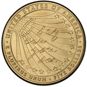 USA Five Dollars Star-Spangled Banner 2012 KM# 531 ∙ UNITED STATES OF AMERICA ∙ E PLURIBUS UNUM ∙ FIVE DOLLARS O SAY CAN YOU SEE coin reverse USA Five Dollars Star-Spangled Banner 2012 KM# 531 ∙ UNITED STATES OF AMERICA ∙ E PLURIBUS UNUM ∙ FIVE DOLLARS O SAY CAN YOU SEE coin reverse