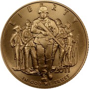 USA Five Dollars U.S. Army 2011 P KM# 508 LIBERTY IN GOD WE TRUST 2011 coin obverse USA Five Dollars U.S. Army 2011 P KM# 508 LIBERTY IN GOD WE TRUST 2011 coin obverse