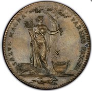 USA Half Dollar 1796 KM# Tn87.2 Castorland SALVE MAGNA PARENS FRUGUM coin reverse USA Half Dollar 1796 KM# Tn87.2 Castorland SALVE MAGNA PARENS FRUGUM coin reverse